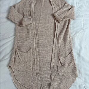 Women’s Pink Open-Front Cardigan